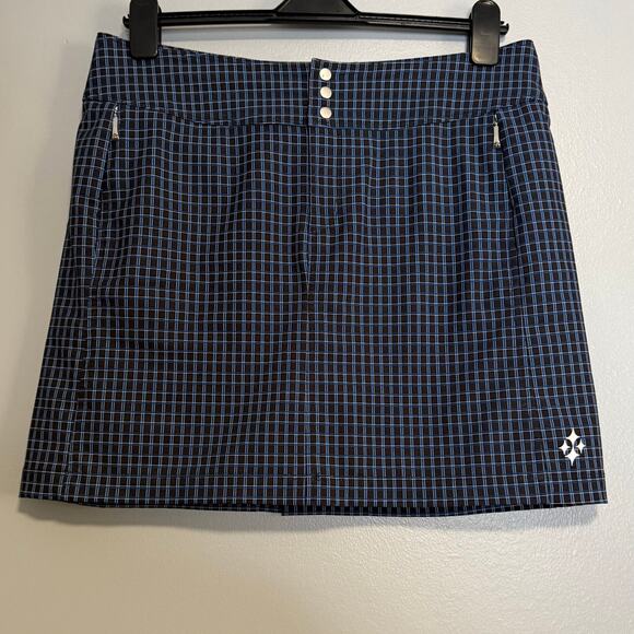 Jofit Blue Plaid Athletic Skort 10 Golf Tennis - Picture 1 of 5